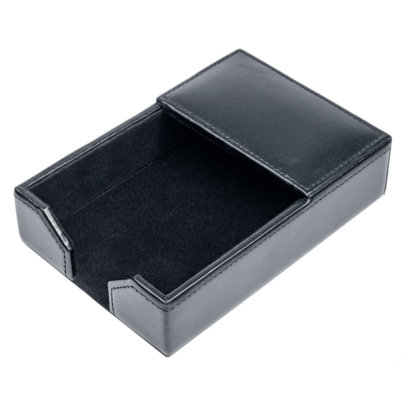 Porte-bloc-notes en cuir Gribble, Noir