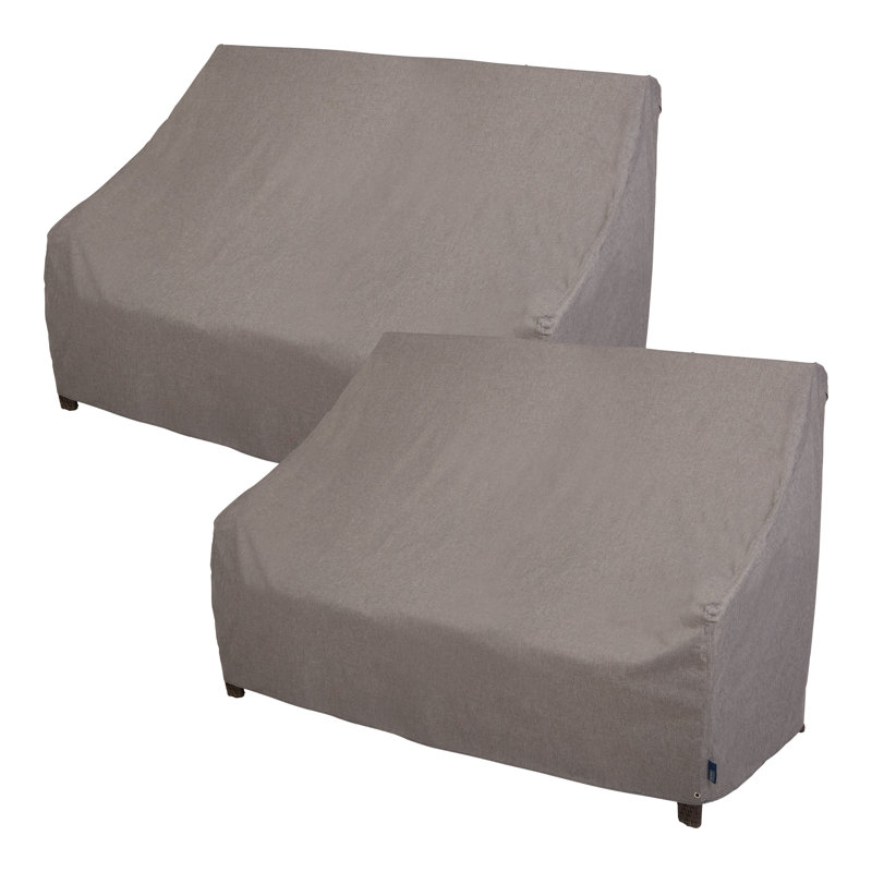 Housse pour causeuse de patio Modern Leisure, imperméable, paquet de 2, L 66 po x l 40 po x H 39 po, grès, Granit