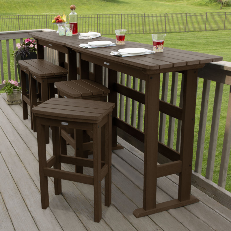 Arbnora Rectangular 4 - Person 54" Long Bar Height Dining Set, Weathered Acorn