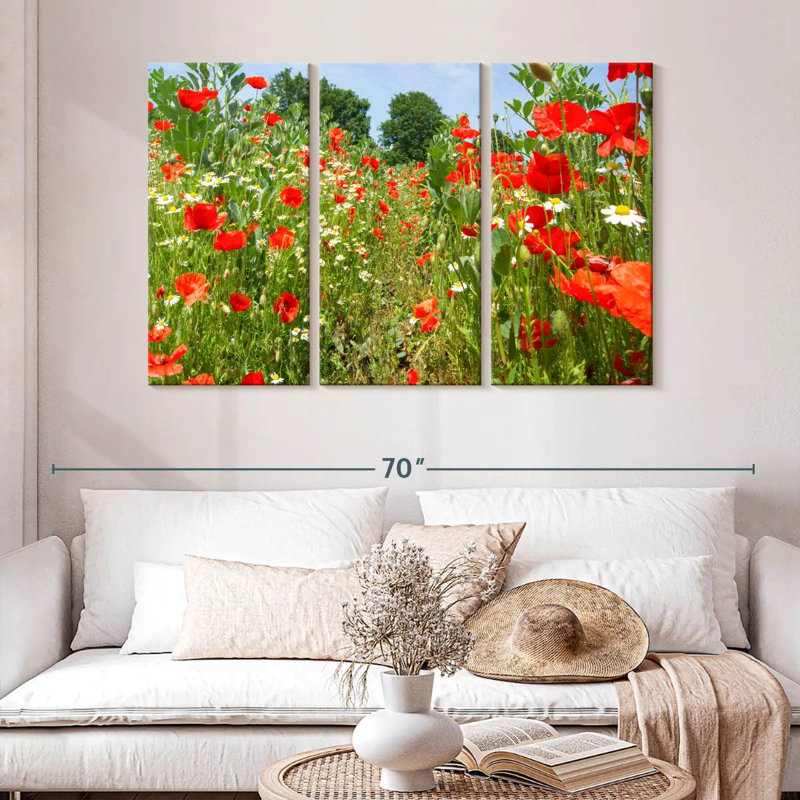 Alvord Poppies And Daisies, 32" H x 50" W