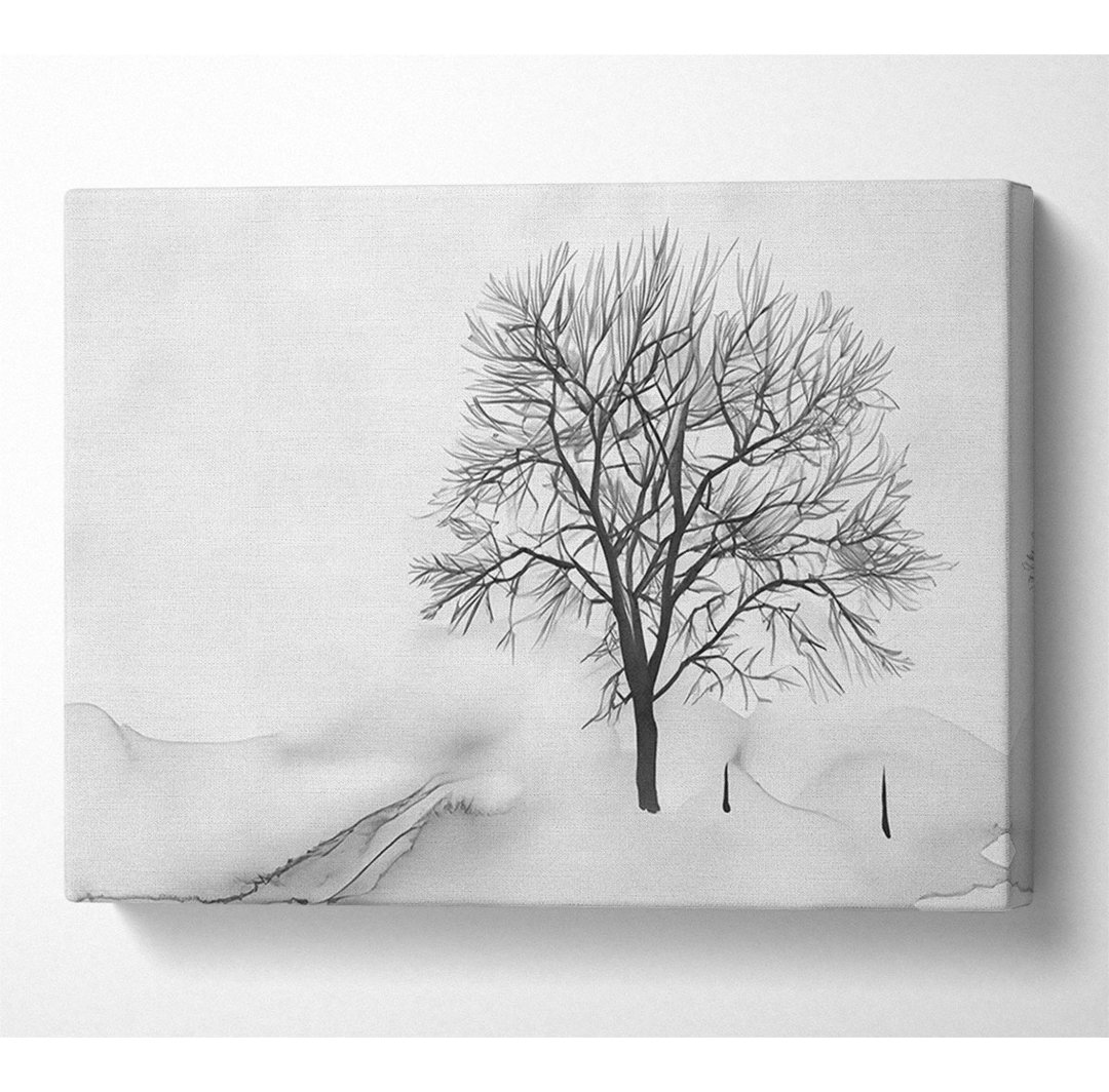 Snow Path - Kunstdrucke auf Leinwand - Wrapped Canvas