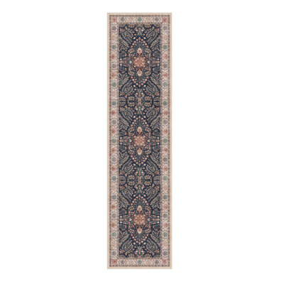 Camila Black Orient Floral Area Rug