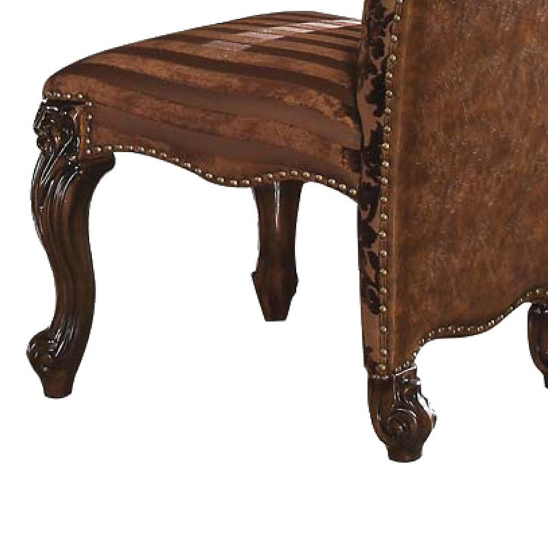 Chaise d'appoint rembourrée en similicuir Waverly Place, Brun, Marron