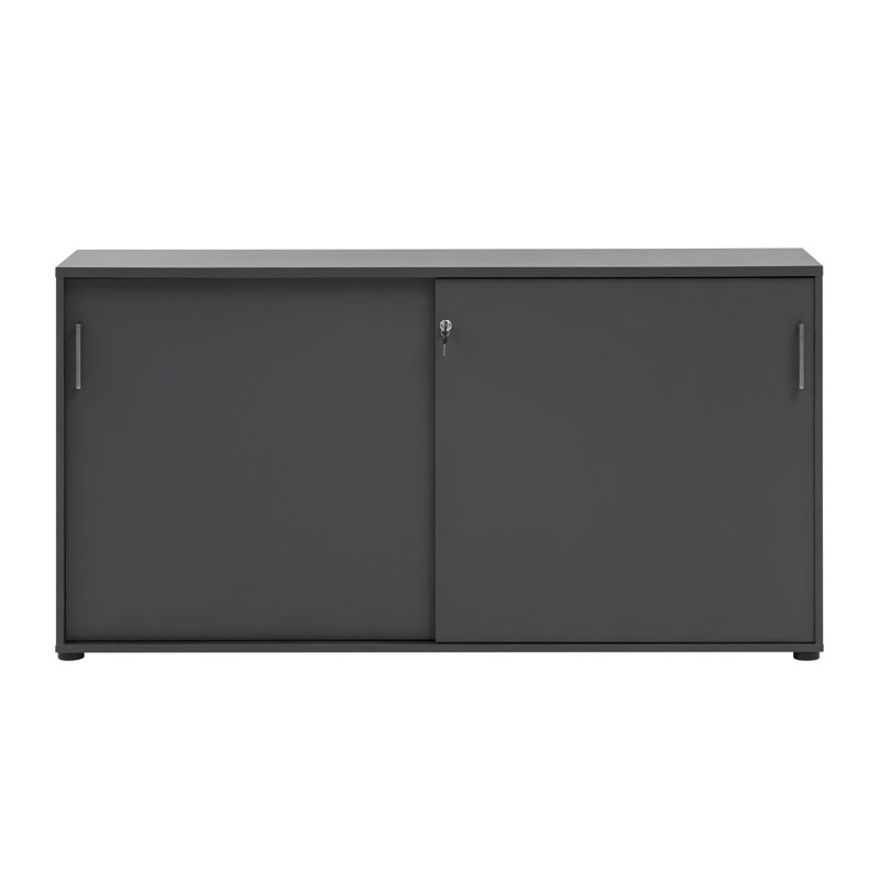 Griffis 2 -Door 1 -Shelf Lateral Filing Cabinet, Anthracite