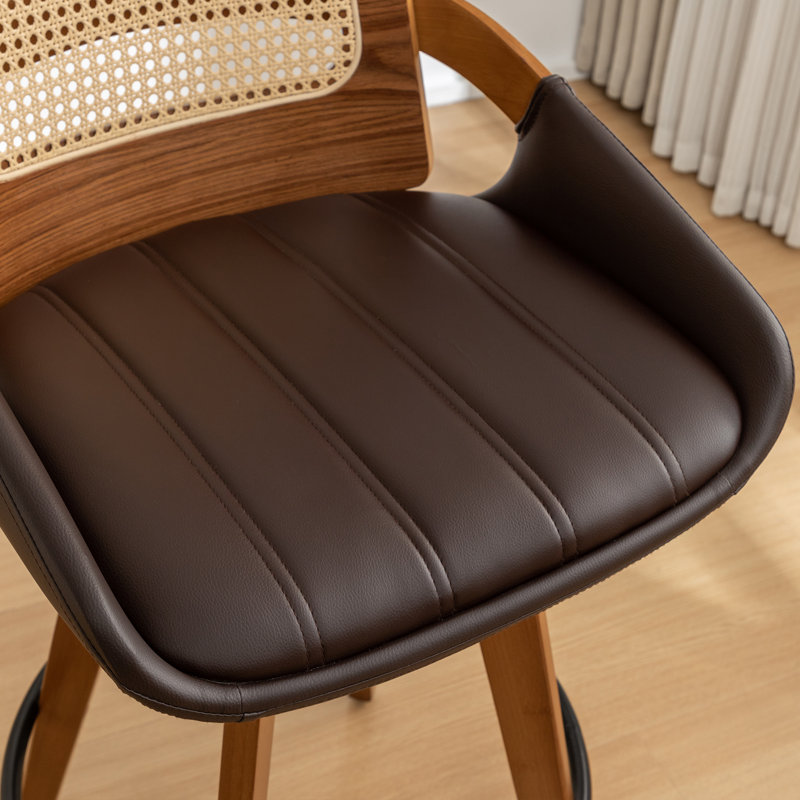 Darries 67cm Swivel Bar Stool, Brown