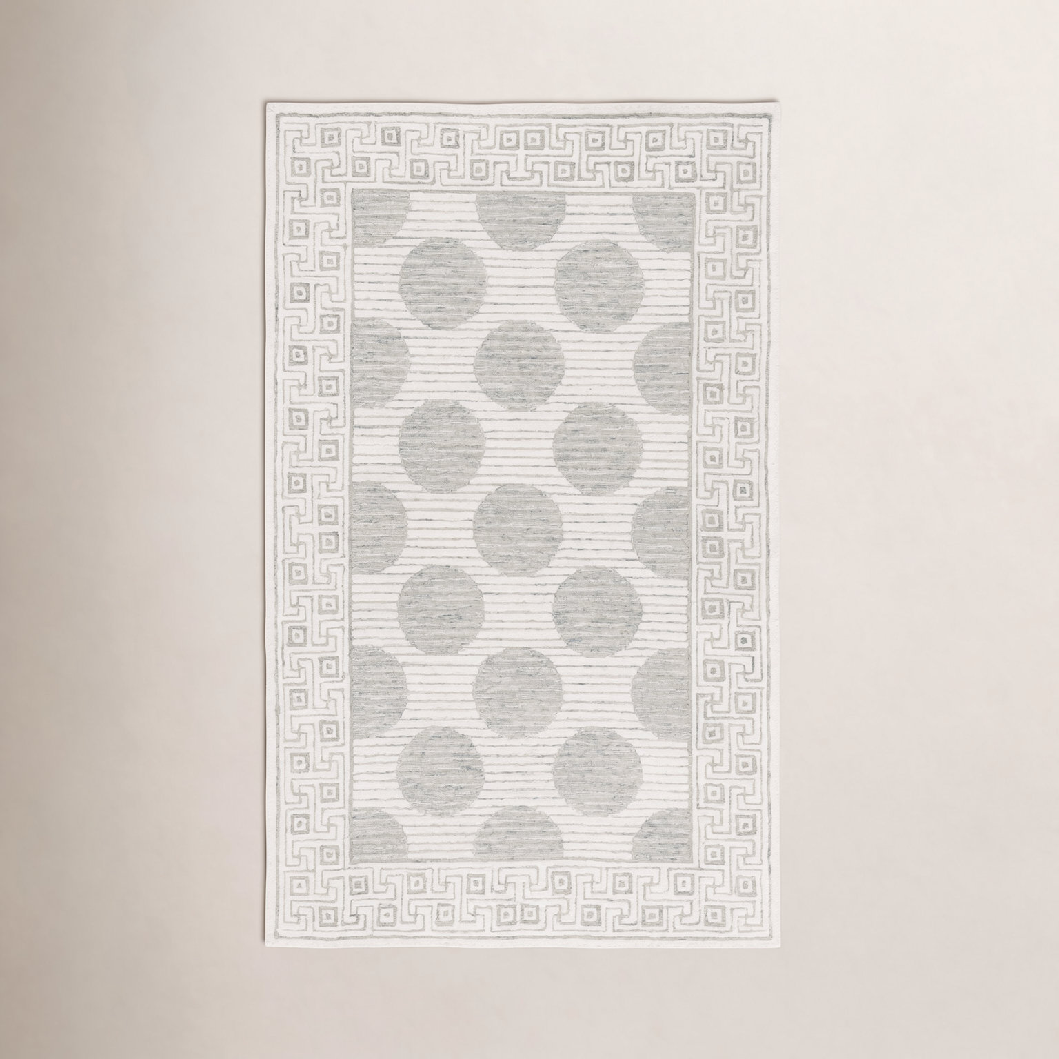 Hand-Tufted Geometric Wool Rug, Rectangle 6' x 9'
