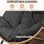 Fauteuil à bascule d'extérieur avec coussin Calcedonio-1313420462