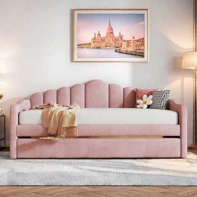 Upholstered Daybed With Trundle And Usb Charging Ports
