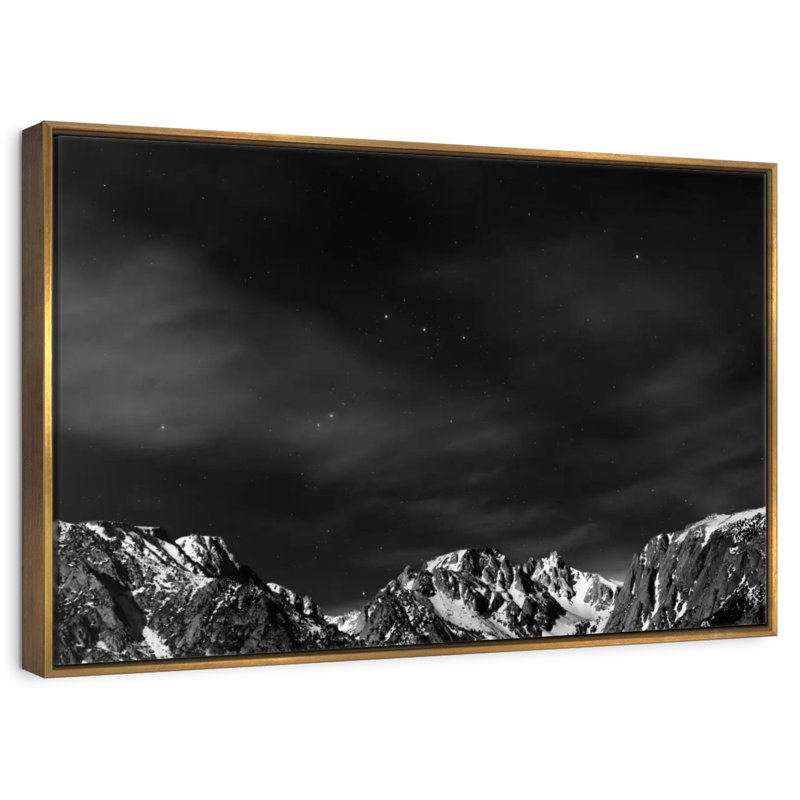 Starlit Sierra Nevada, Cadre flottant doré, 37 po x 25 po