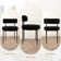 Boucle Upholstered Dining Chair With Back