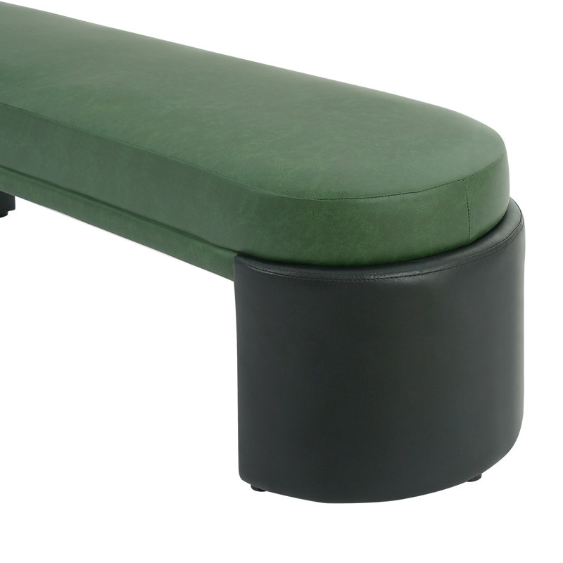Banc de salle à manger rembourré en polyuréthane Camila, 62.83"