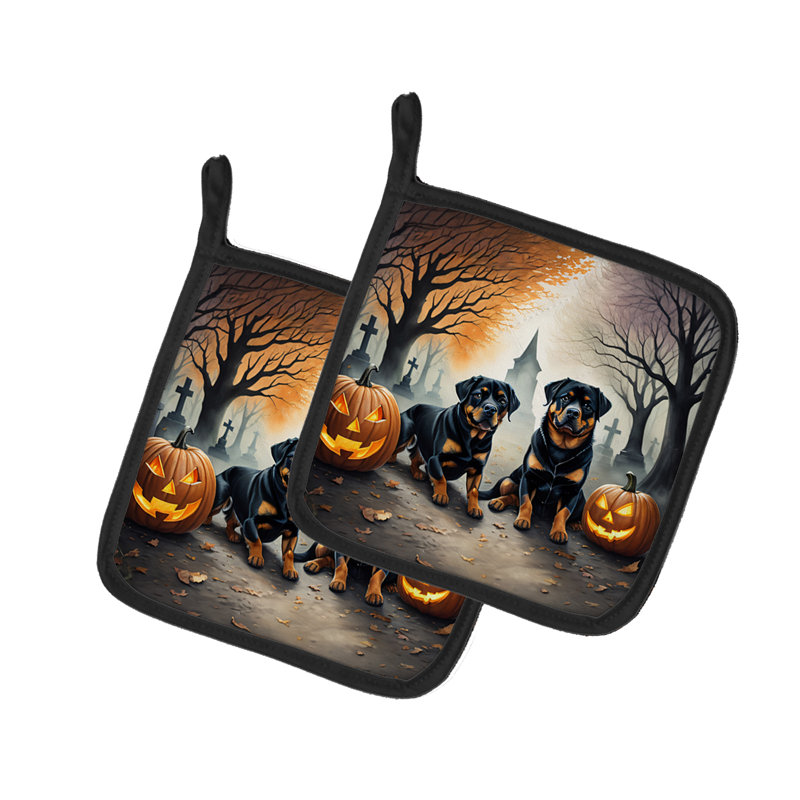 Paire de poignées Rottweiler Spooky Halloween