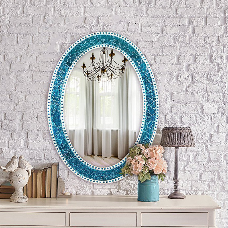 Kilmore Oval Wall Mirror, Turquoise