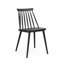 Ensemble de 2 chaises de salle à manger en polypropylène noir avec dossier à broches