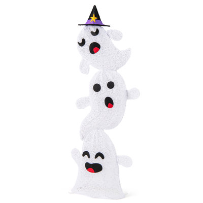 48" H LED Lighted Stacked Ghosts Inflatable