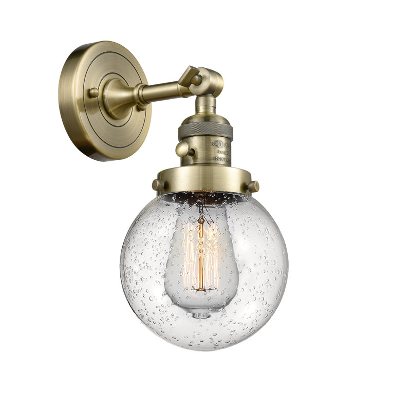 Cleorand Armed Sconce, Seedy, Antique Brass, Bulb Not Included