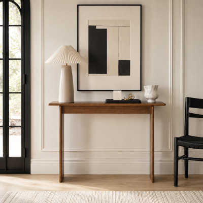 Fjord 39.4"W Solid Oak Modern Narrow Entryway‌ Console Table