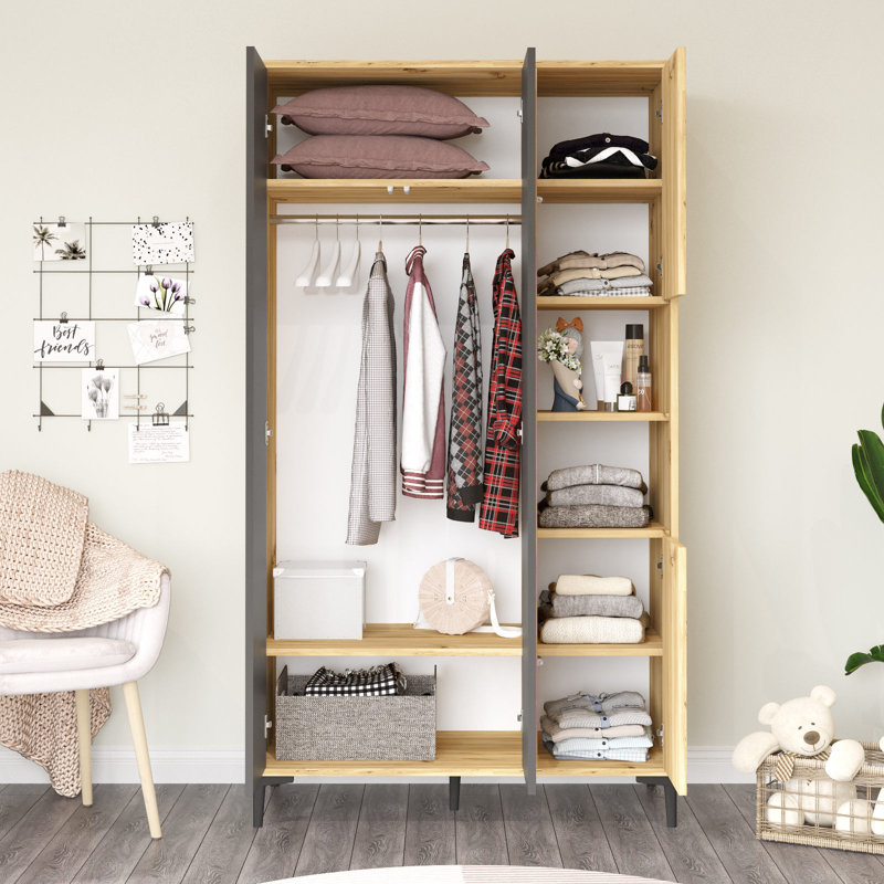 Roshaad 41 " W Armoire, Natural/Gray
