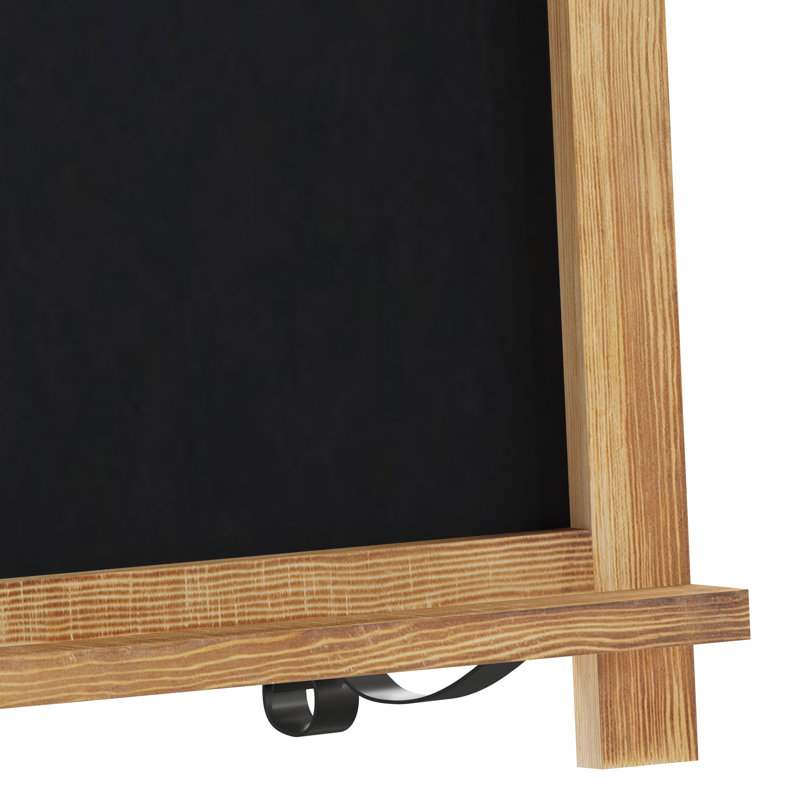 Tableau noir magnétique sur pied ou mural Millworks, Brun brûlé, 12 po x 17 po
