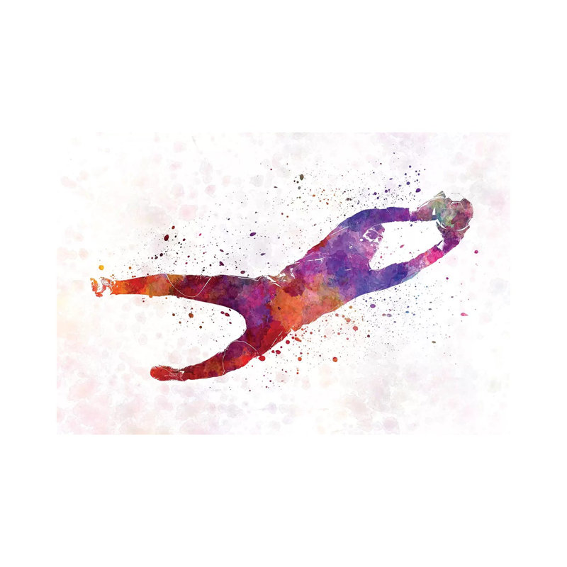 Soccer Football Player Goalkeeper Young Man by Paul Rommer - Wrapped Canvas Painting, 66.04 cm H x 45.72 cm W