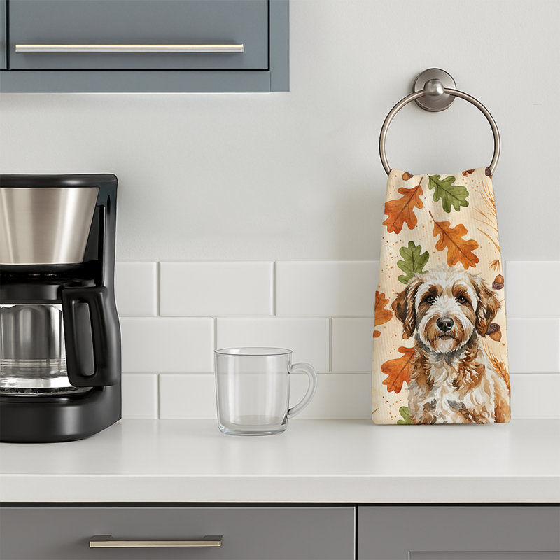 Lagotto Romagnolo Heirloom Fall Kitchen Towel, Lagotto Romagnolo