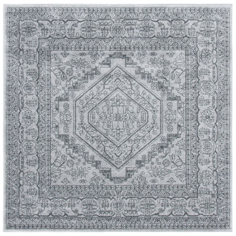 Crowborough Oriental Light Gray/Dark Gray Area Rug, Rectangle 11' x 15'