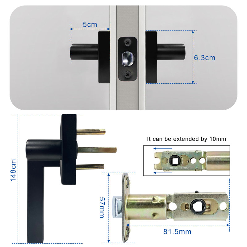 Black Door Lever, Passage Door Lever