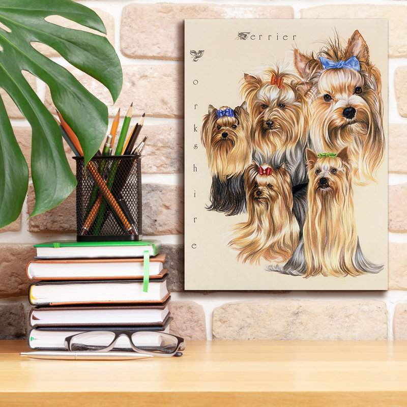 «Terrier» par Barbara Keith, H 16 po x l 12 po x P 0,75 po