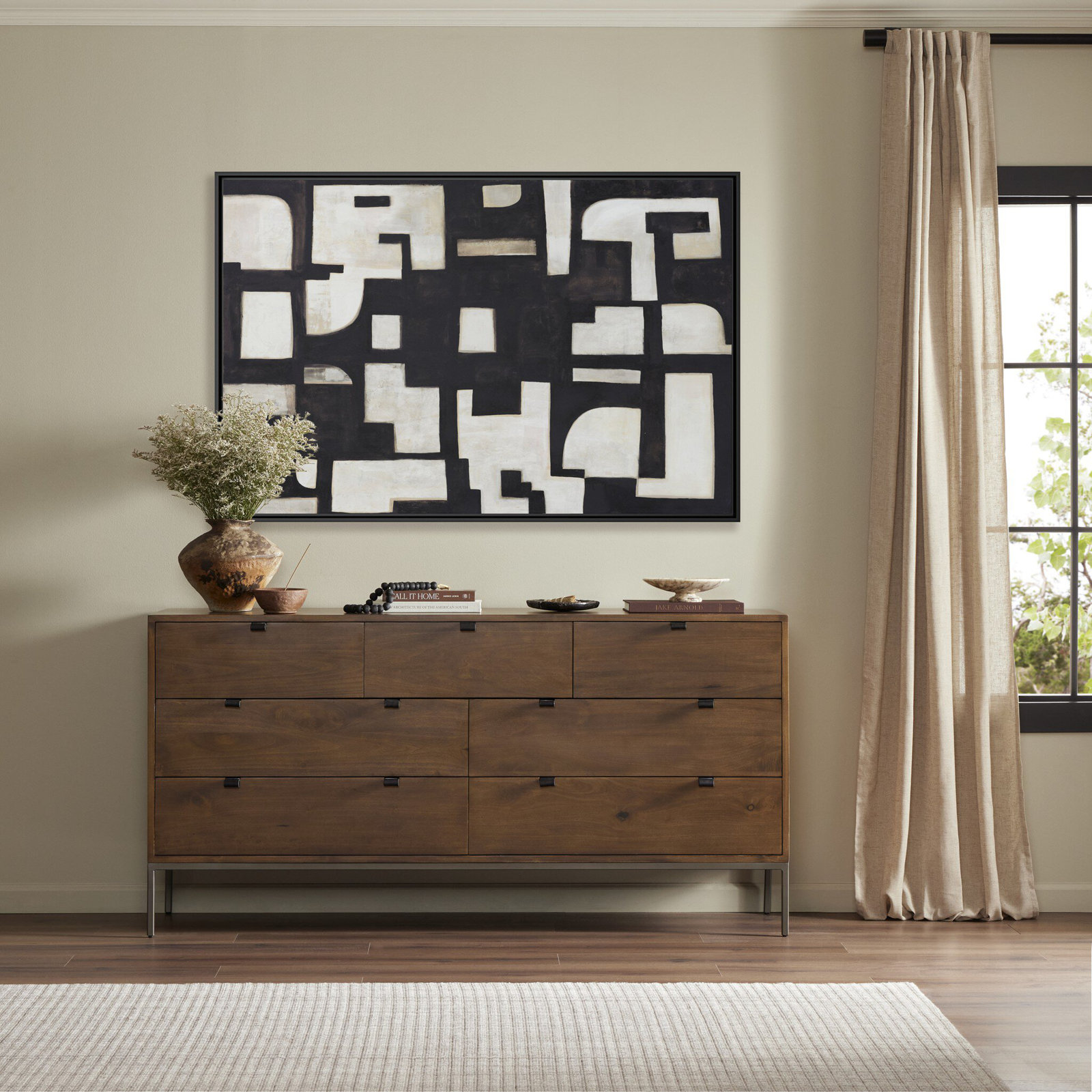 London "Civilization" Painting by Jess Engle,  Black Maple, 48" H x 32" W