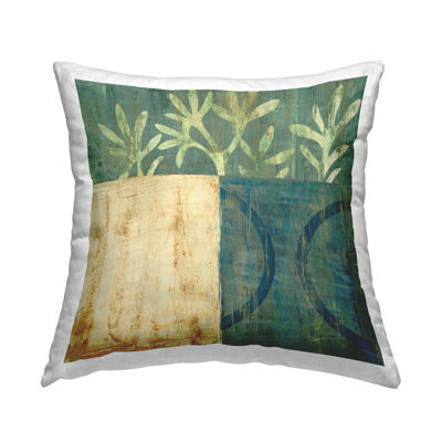Coussin rustique imprimé à l'abstraction par Liz Jardine