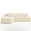 Canapé modulaire à compression avec méridienne confortable, canapé à compression irrégulière en forme de L avec siège profond, canapé-lit modulaire minimaliste pour salon, chambre, salon, ivoire-125906915