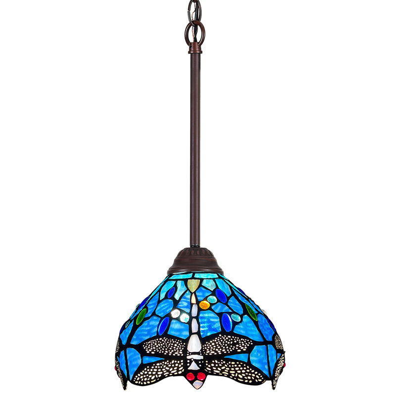 1 - Light Dark Bronze Dragonfly Pendant