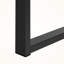 Annabelle 2-Cabinet Black Finish Computer Desk With Metal Leg, 29.78" H X 47.56" W X 19.88" D
