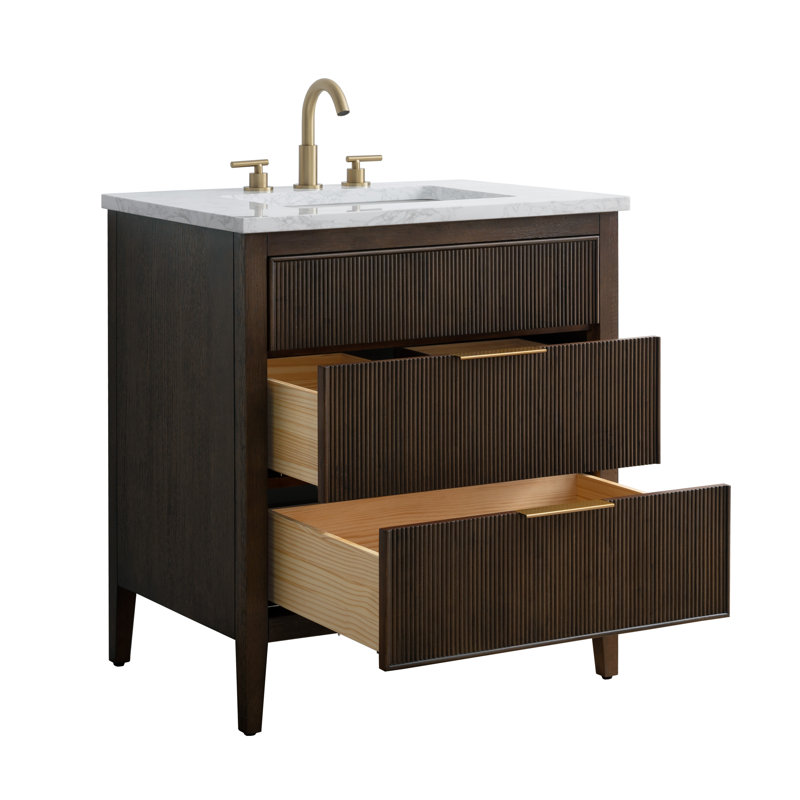 Emma 36" W Single Vanity, Chestnut Brown