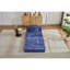 Canapé à compression, canapé-lit à plancher convertible à structure fixe, canapé modulaire à assise simple sans os, sans assemblage requis, tissu chenille, pour chambre à coucher de salon, bleu foncé-155276139