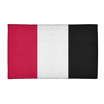 Tapis de zone rouge/noir