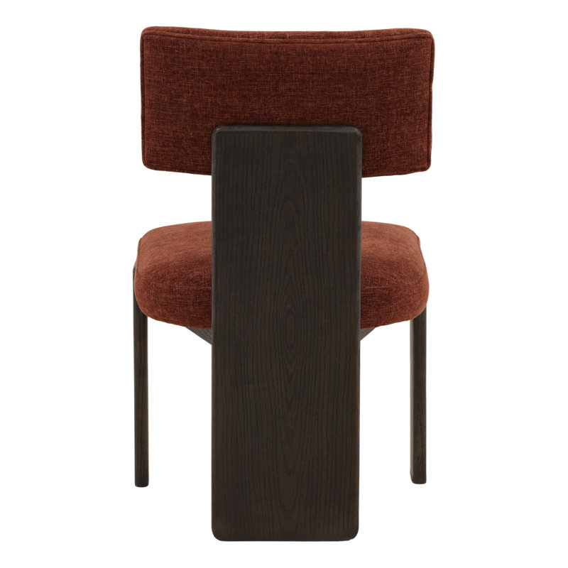 Zared Dining Chair, Rust/Dark Brown