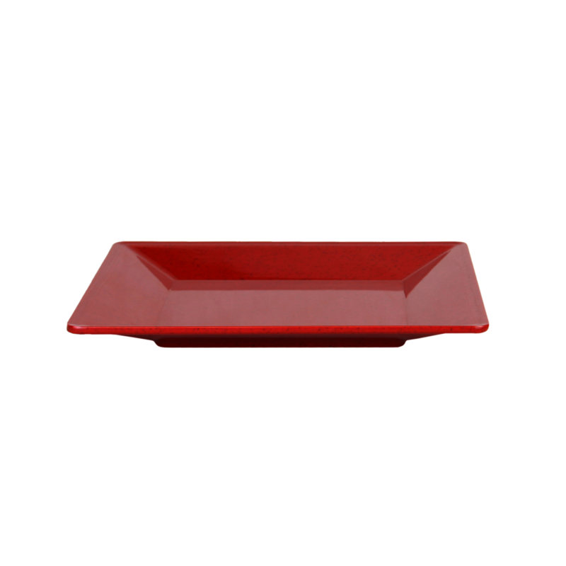 Plateau en mélamine carré Passion, H 0,43 po x l 4 po x P 4 po, Rouge