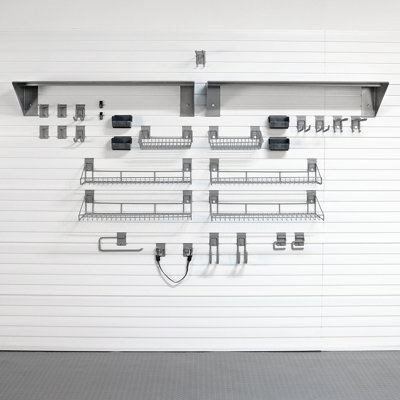 Steel Slatwall Accessory Kit 33 Piece Set