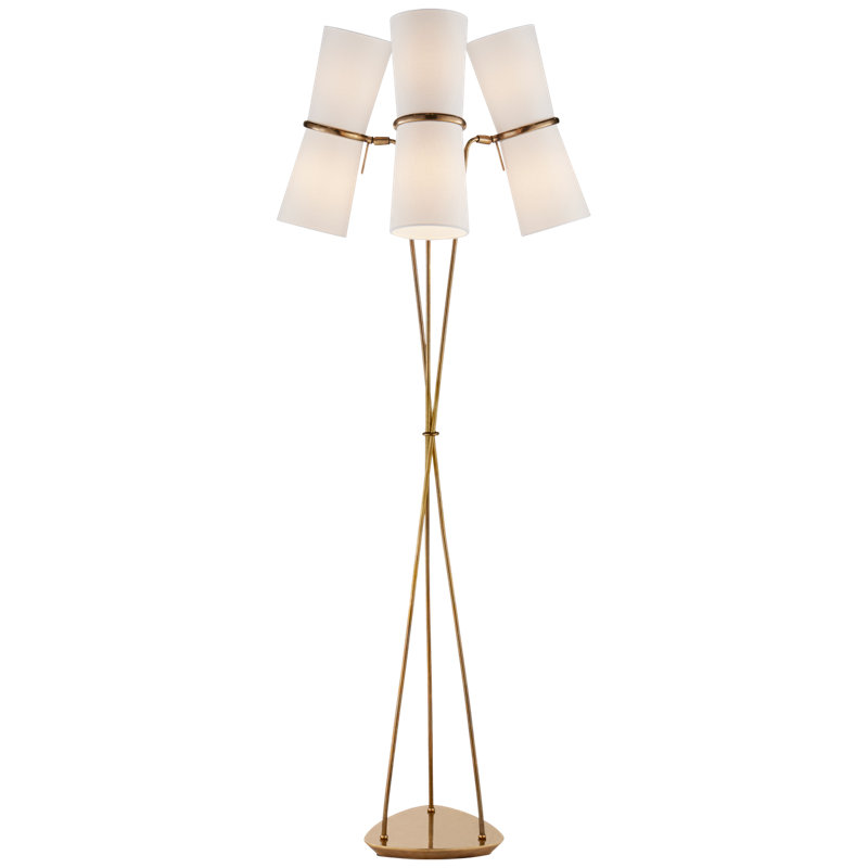 Clarkson Tree Floor Lamp, Hand-Rubbed Antique Brass