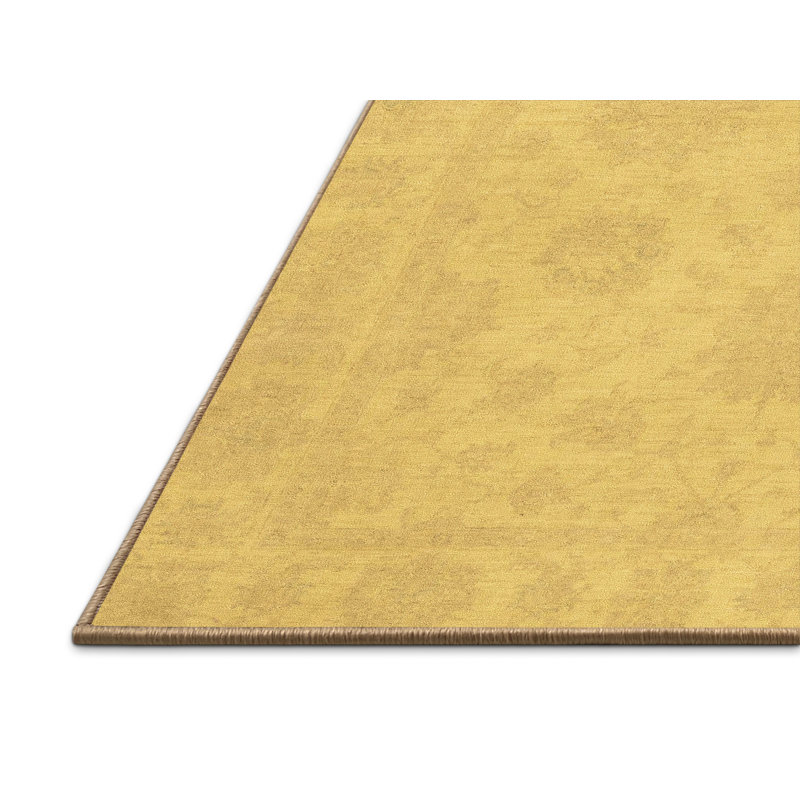 Tapis beige / gris à motif oriental fabriqué à la machine 7 pi x 9 pi Jaylenn