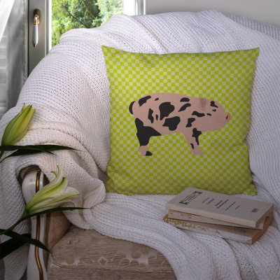 Coussin décoratif d’extérieur carré à contrôle porc
