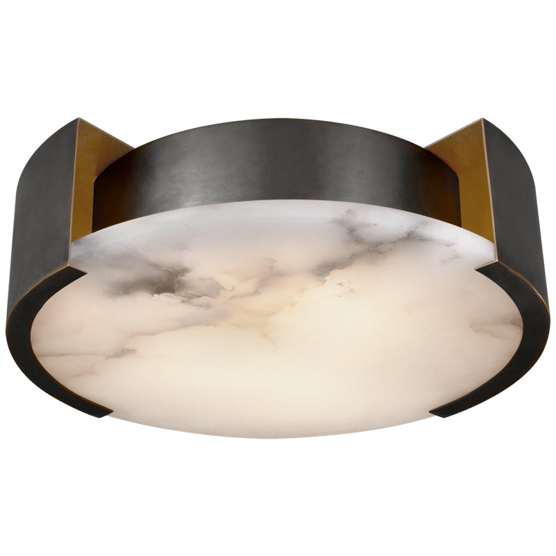 Kelly Wearstler Melange Small Flush Mount, 4.5" H x 13.625" W x 13.625" D, Bronze
