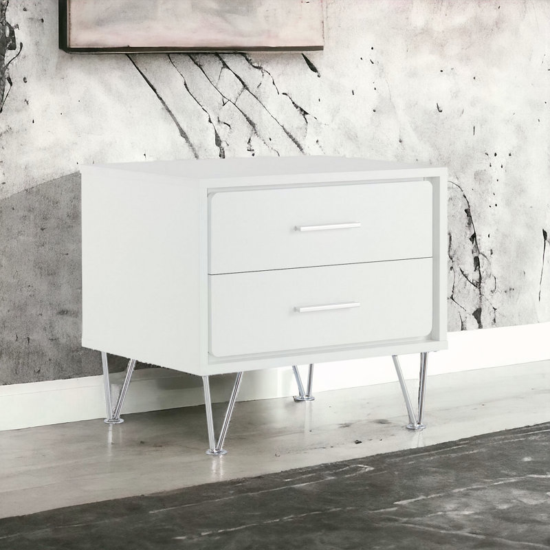Table d'appoint Deoss, Blanc