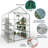 Portable Walk-in Greenhouse with Thick PE Cover, Mesh Door & Screen Windows for Garden