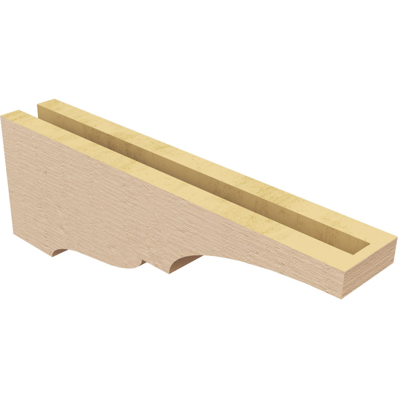 Bois de cèdre brut Asheboro, grain de bois TimberThane Corbel, apprêté brun clair, H 6 po x l 3 po x P 18 po