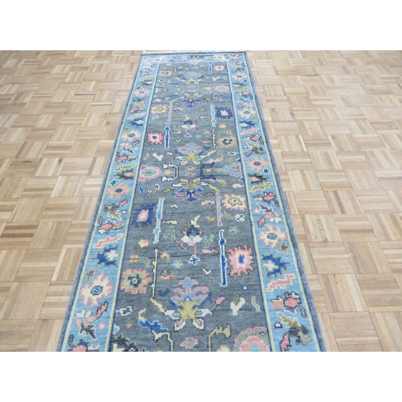 Tapis unique gris de 3 pi x 20 pi 2 po