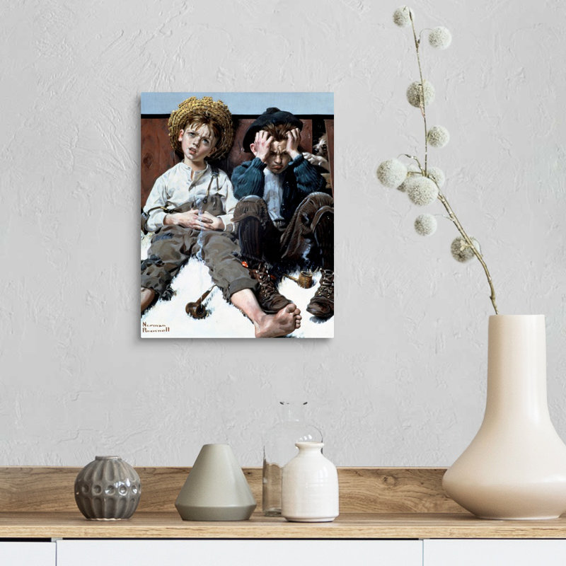 Norman Rockwell Retribution! Toile, art mural, Toile tendue, H 14 po x l 11 po x P 1,25 po