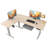 Becali 63'' L-Shaped Height Adjustable Standing Desk With A Drawer-2120531038