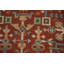Tapis géométrique orange de style kazak 3 x 5